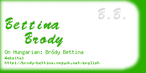 bettina brody business card